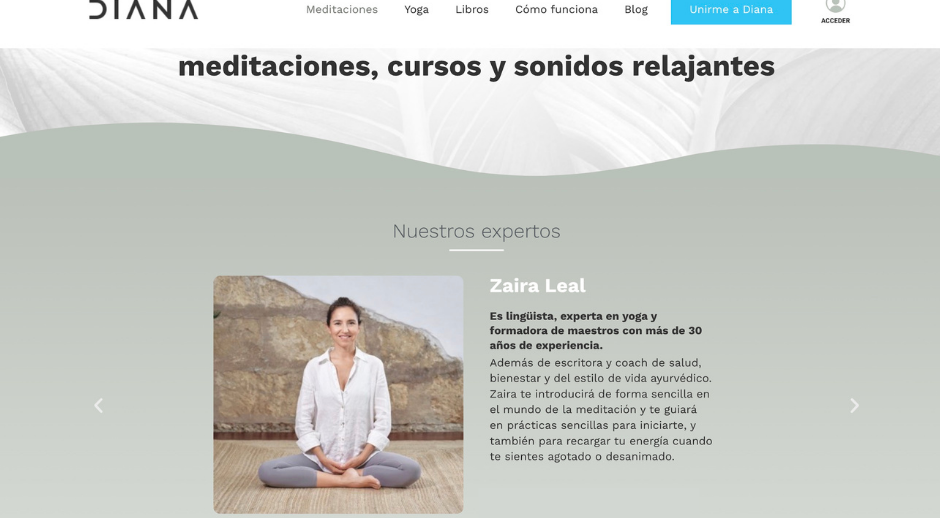 Zaira, maestra de meditación en Amazon